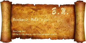 Bodacz Móric névjegykártya